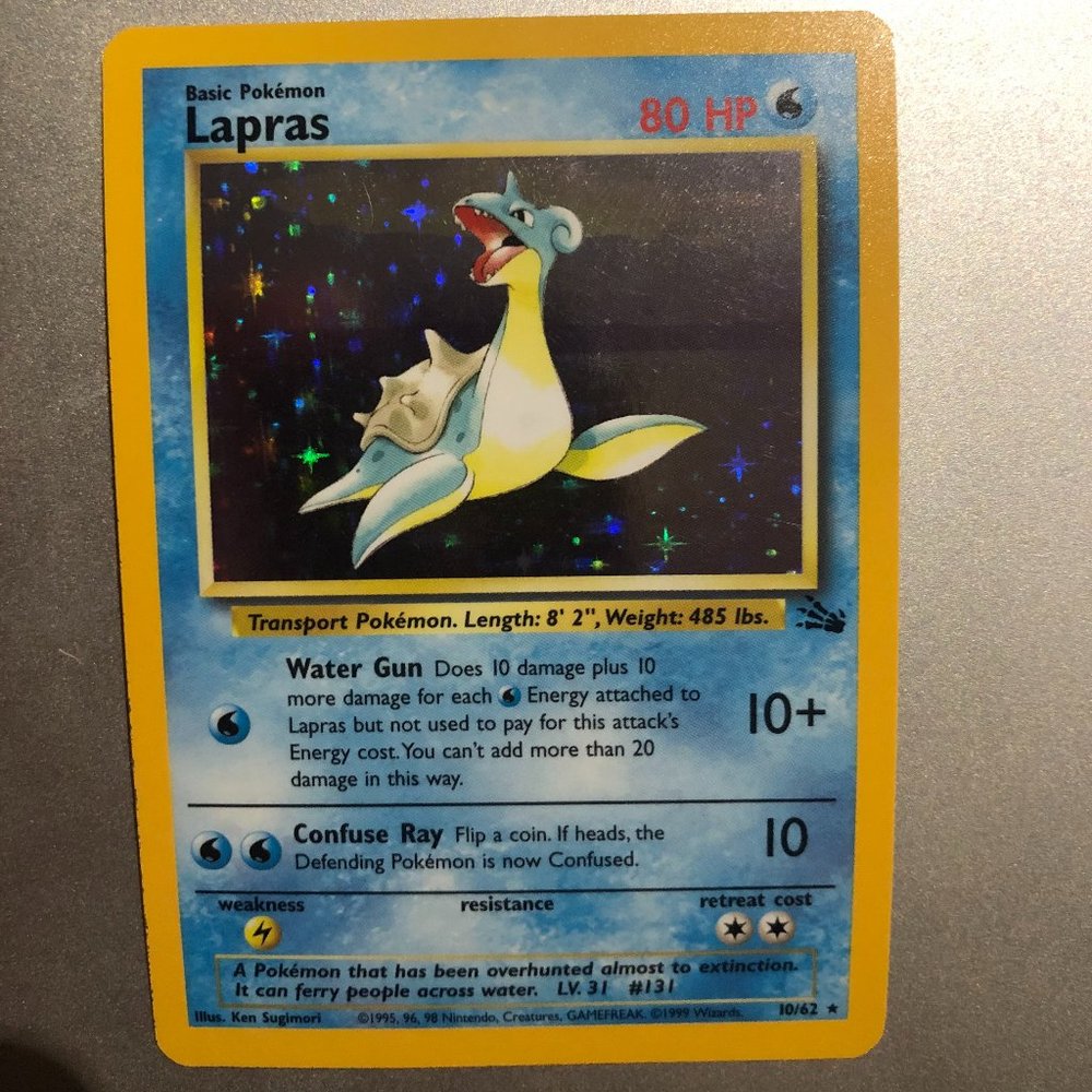 1999 pokemon card Lapras